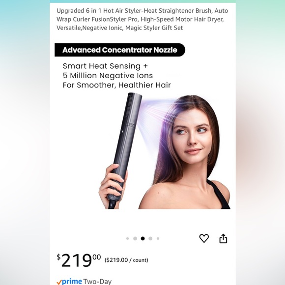 NWT GlamUp dyson dupe Hot Styler Interchangeable Attachments Auto Wrap Curler - Picture 11 of 16